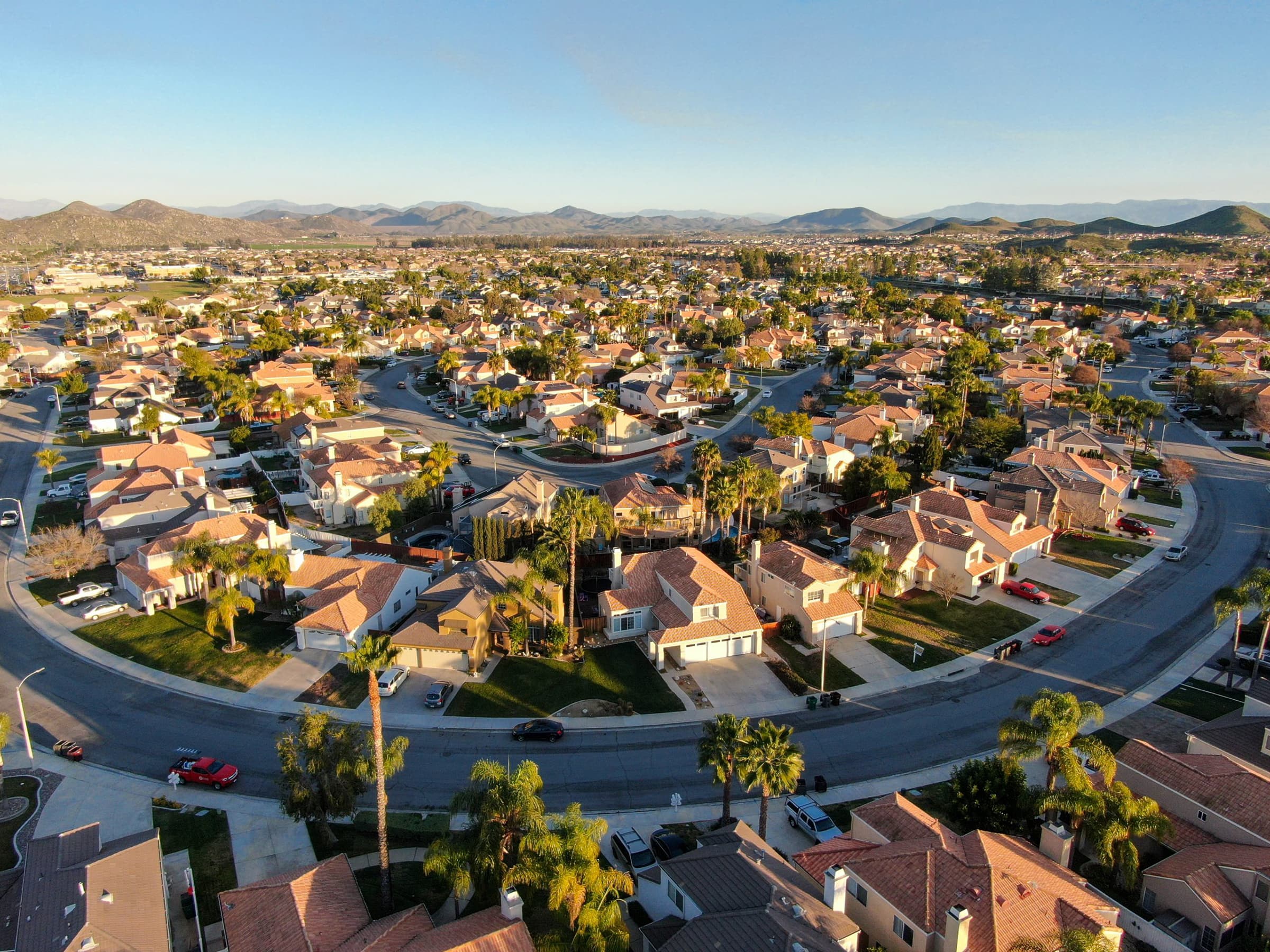 Aerial view of Menifee neighborhood