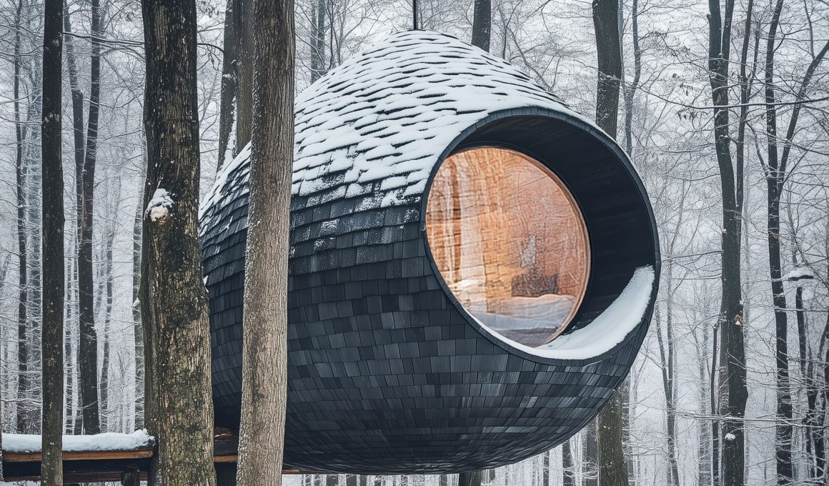 Antony Gibbon's 'Burl Treehouse': Shingled Sphere Treehouse Concept