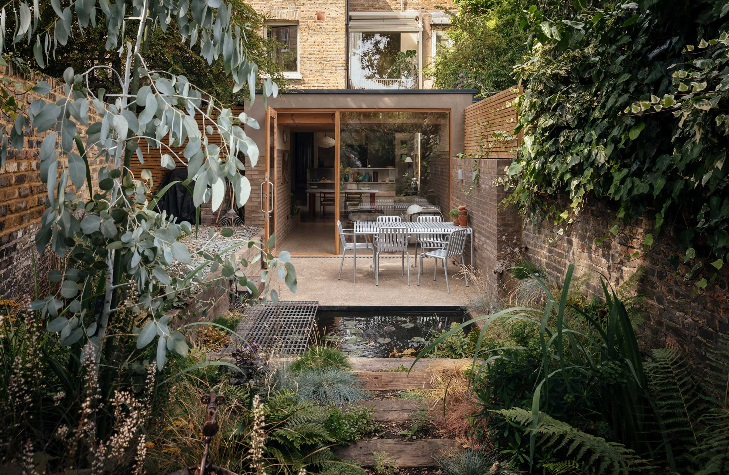 Backyard garden of a London house