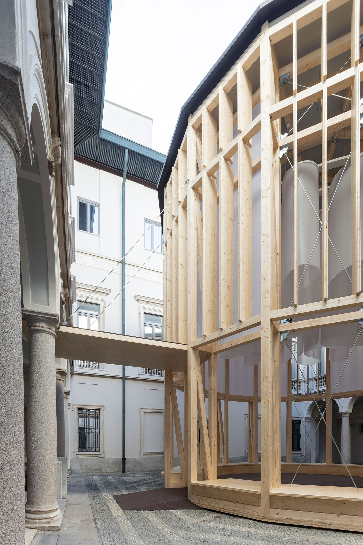 Palazzo Citterio in Milan Unveils a Temple-Inspired Pavilion Designed by Mario Cucinella