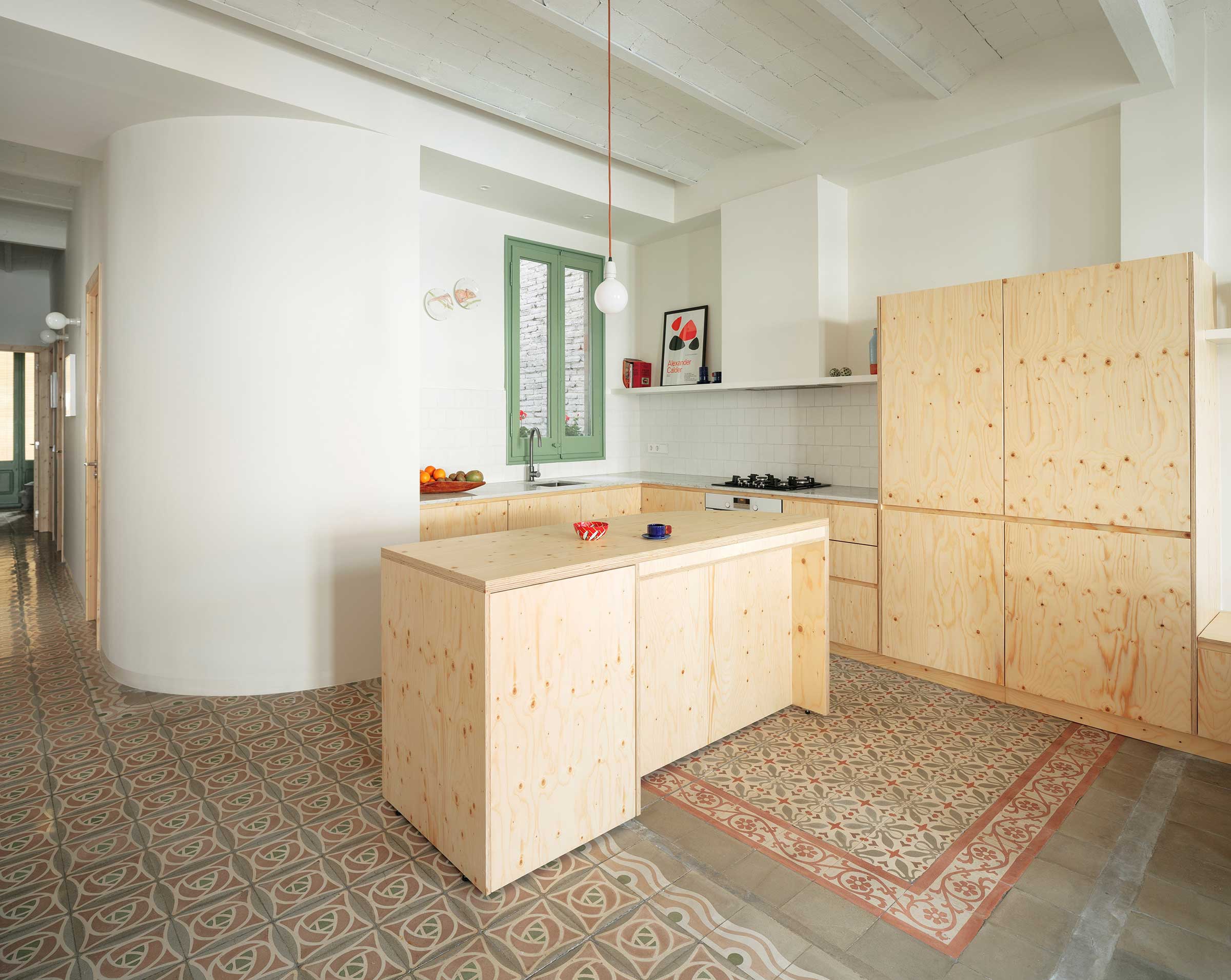 Renovated kitchen in typical Spanish apartment