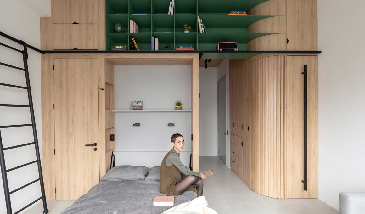 Small room with multi-functional furniture