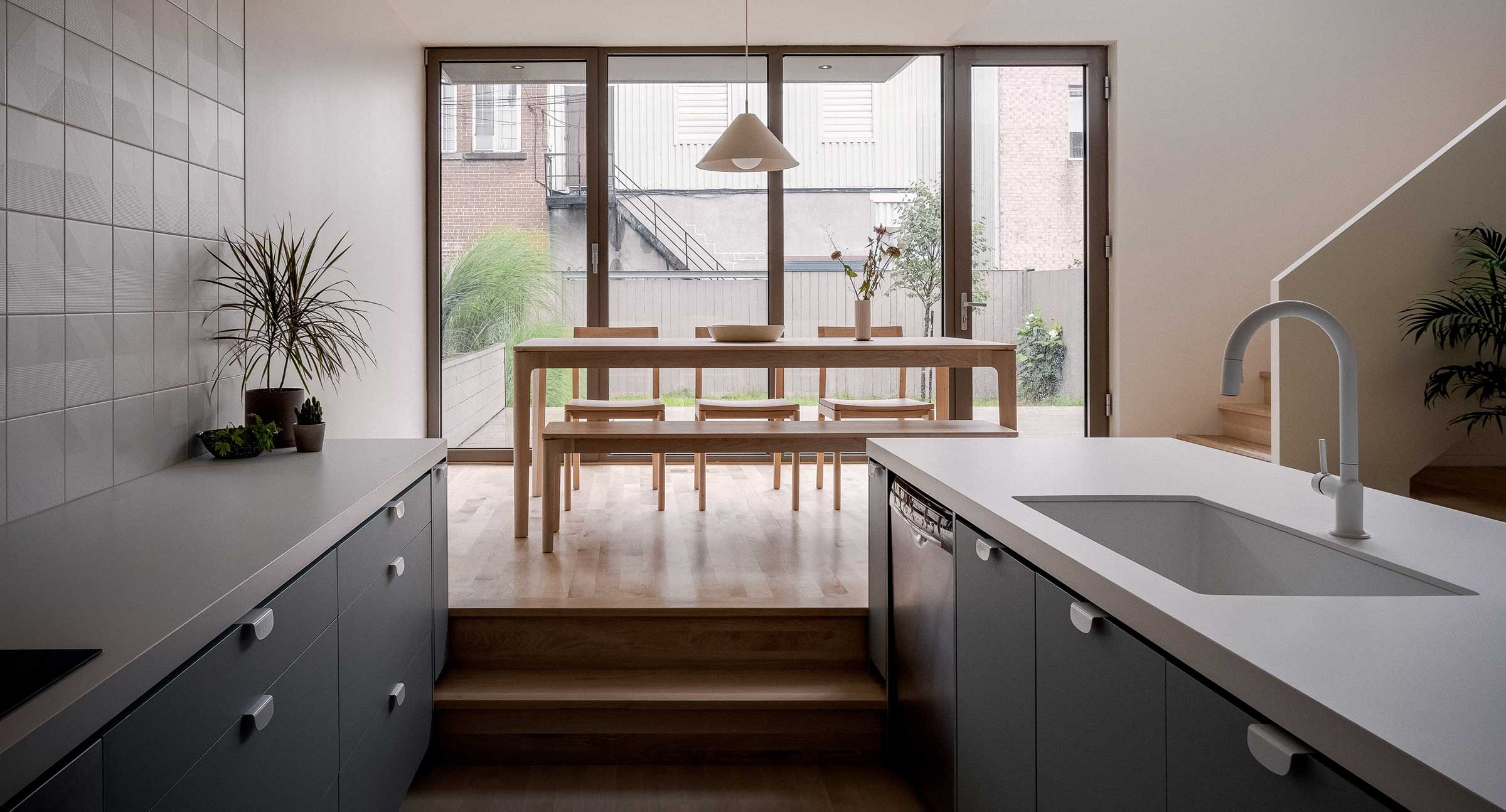 Kitchen with island