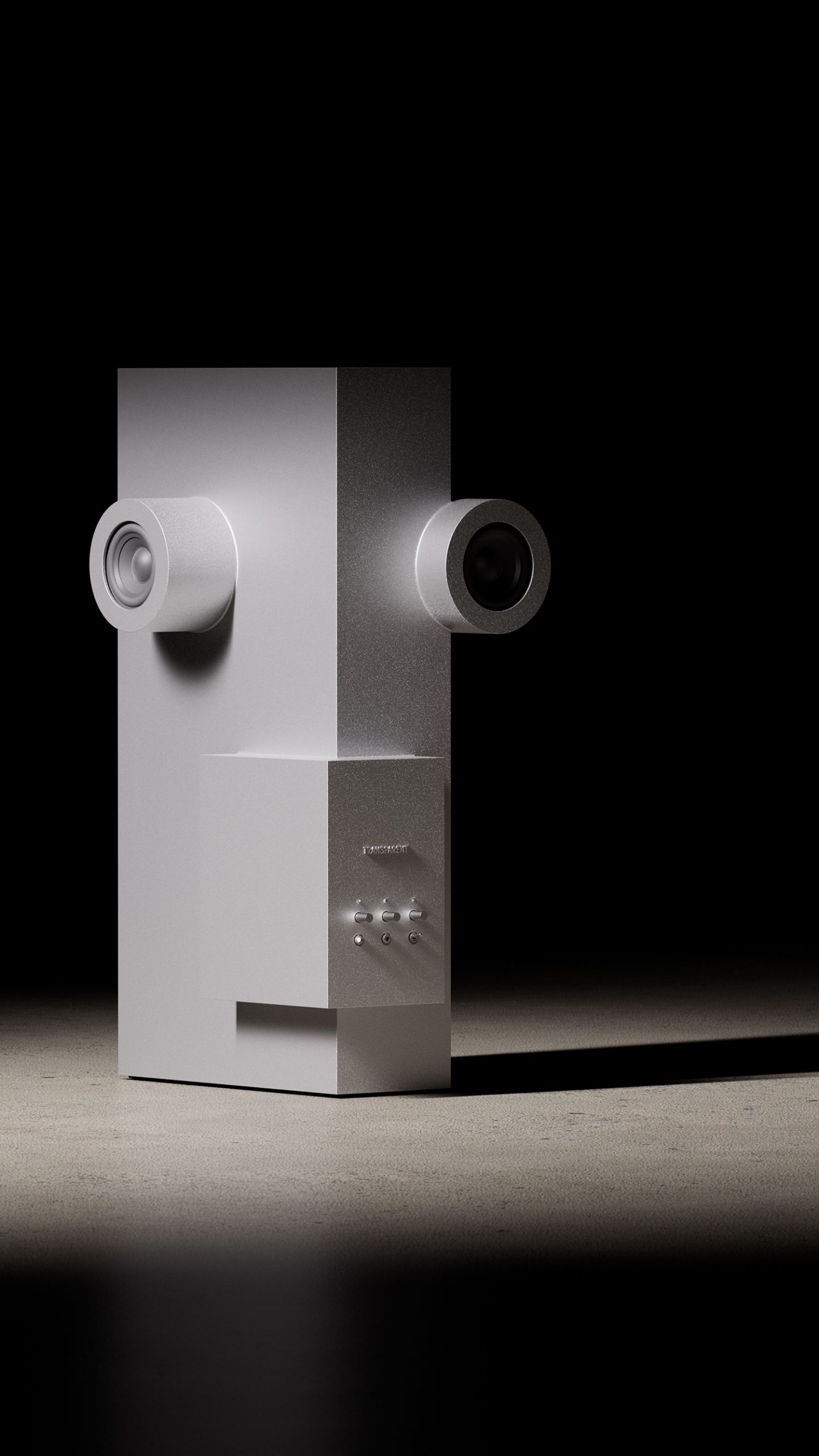 Transparent's Brutalist Speaker: A Sustainable Sound Device Reflecting 1950s Architectural Aesthetics