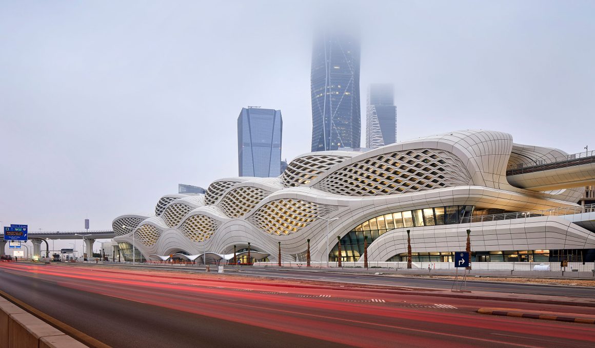 Zaha Hadid Architects Unveil a Dazzling Saudi Metro Station with Geometric Perforations